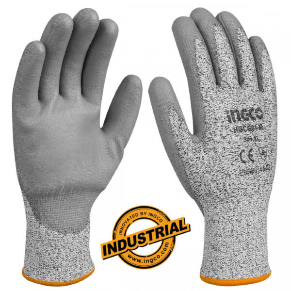 ΓΑΝΤΙΑ ΕΡΓΑΣΙΑΣ PU ΑΝΤΟΧΗΣ ΣΤΑ ΚΟΨΙΜΑΤΑ INGCO (HGCG01)