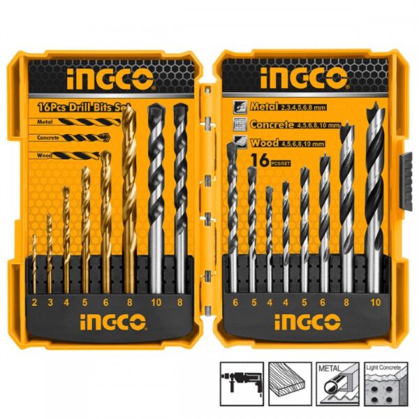 ΤΡΥΠΑΝΙΑ ΜΕΙΚΤΑ ΣΕΤ 16 ΤΕΜ INGCO (AKD9165)