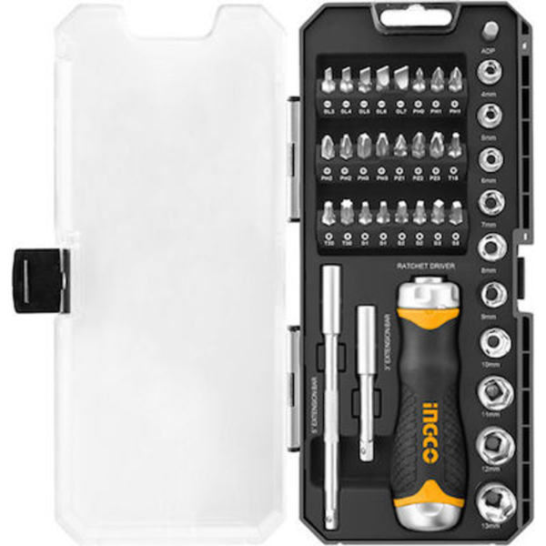 ΚΑΣΕΤΙΝΑ ΚΑΤΣΑΒΙΔΙ ΜΕ ΜΥΤΕΣ ΣΕΤ 38 ΤΕΜ INGCO (HKSDB0381)