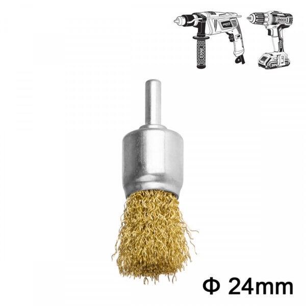 ΣΥΡΜΑΤΟΒΟΥΡΤΣΑ ΜΕ ΑΞΟΝΑ ΓΙΑ ΔΡΑΠΑΝΟ 24mm INGCO (WB70241)