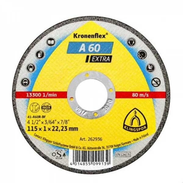 ΔΙΣΚΟΣ ΚΟΠΗΣ ΜΕΤΑΛΛΟΥ / INOX 115X1mm KRONENFLEX